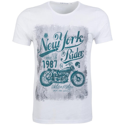 Мъжка тениска "New York Rider" Life Is Life