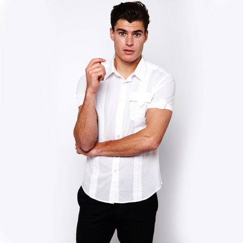 Ανδρικό πουκάμισο λευκό 2388 Gold Visconti