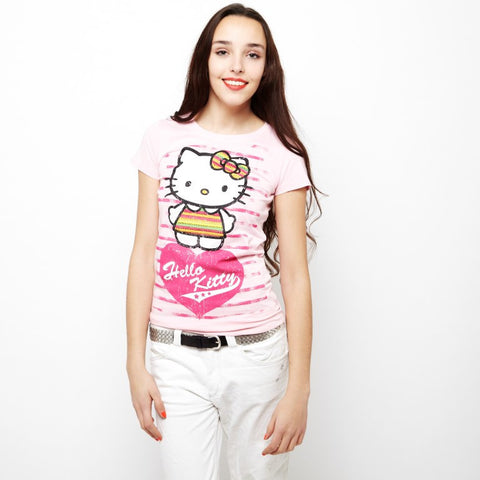 Γυναικείο T-shirt Ρόζ "Hello Kitty"