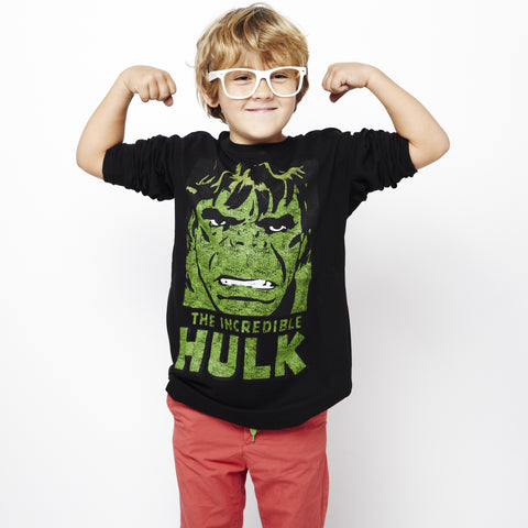Παιδική μπλούζα μακρύ μανίκι Μαύρη "Hulk" Marvel