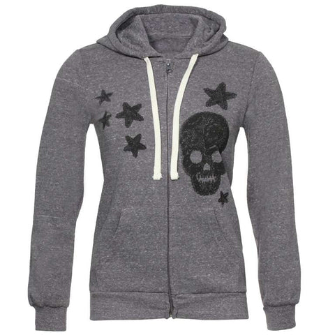 Γυναικεία Μπλούζα Φούτερ "Skull With Star" Made With Love