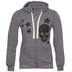 Γυναικεία Μπλούζα Φούτερ "Skull With Star" Made With Love
