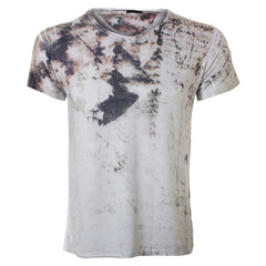 Ανδρικό t-shirt "batik print" beige - so fashion