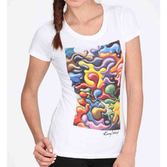 Γυναικείο T-shirt ''Graffiti'' Λευκό Keny Scharf