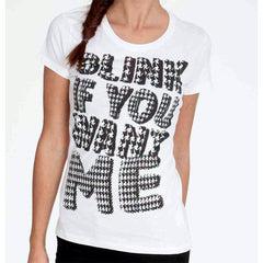 Γυναικείο T-shirt ''Blink Me'' What's Today
