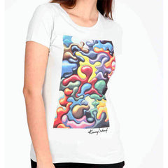 Γυναικείο T-shirt ''Graffiti'' Μπεζ Keny Scharf