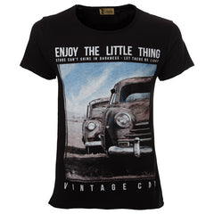 Ανδρικό T-shirt μαύρο "Vintage Car" Z-Brand