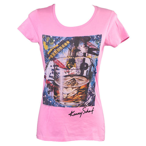 Γυναικείο T-shirt ρόζ ''Glass'' Keny Scharf