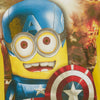 Ανδρικό T-shirt  "Captain America" Κίτρινο  Minions <b>ΣΤΕΝΗ ΓΡΑΜΜΗ</b>