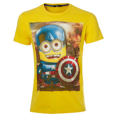 Ανδρικό T-shirt  "Captain America" Κίτρινο Minions