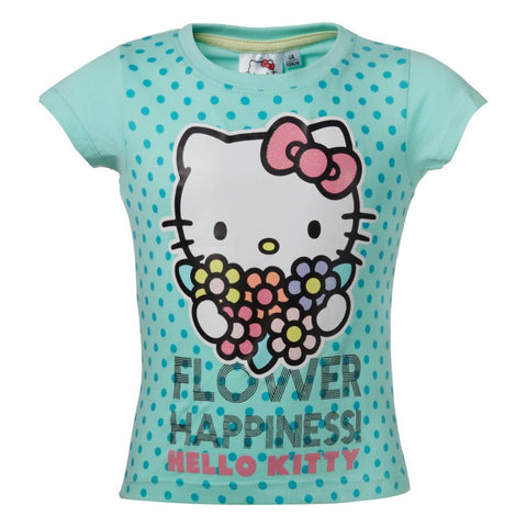 Παιδικό T-shirt "Flower Hapiness" Mint Hello Kitty