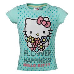 Παιδικό T-shirt "Flower Hapiness" Mint Hello Kitty