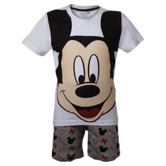 Σετ παιδική πυτζάμα "Mickey" Γκρι/Λευκό Disney