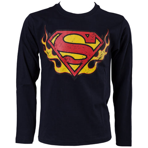 Παιδική μπλούζα μακρύ μανίκι "Superman In Flames" Marvel
