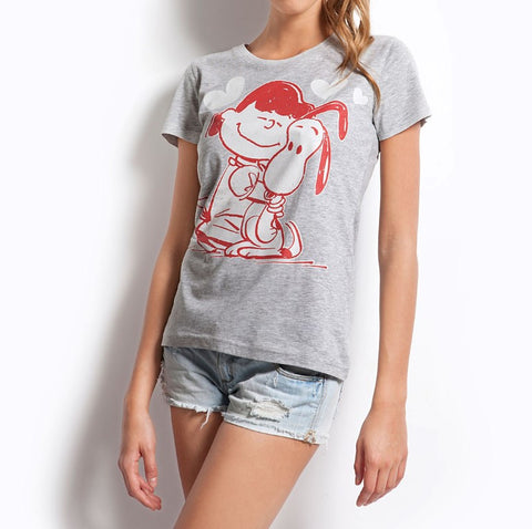 Γυναικείο T-shirt Γκρί "Snoopy"