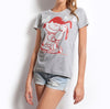 Γυναικείο T-shirt Γκρί "Snoopy"