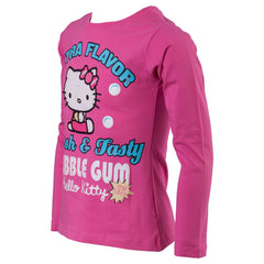 Παιδική μπλούζα μακρύ μανίκι Φούξια Hello Kitty