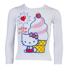 Παιδική μπλούζα μακρύ μανίκι Άσπρη Hello Kitty