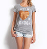Γυναικείο T-shirt Γκρί " I left my heart...." T-WALL