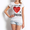 Γυναικείο T-shirt λευκό "I left my heart..." T-WALL