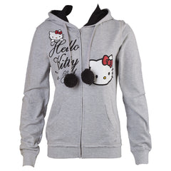 Γυναικεία μπλούζα φούτερ Hello Kitty Γκρι