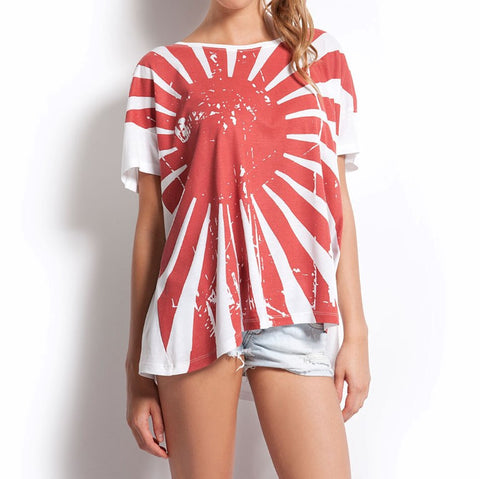 Γυναικείο T-shirt Λευκό  Japan Flag "LWA"