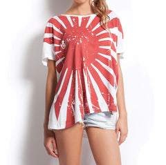 Γυναικείο T-shirt Λευκό  Japan Flag "LWA"