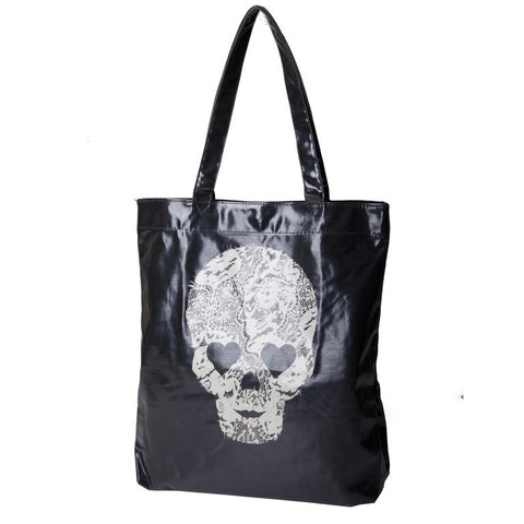 Γυναικεία Shopping Bag Με Νεκροκεφαλή 