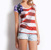 Γυναικείο T-shirt "USA Flag" LWA