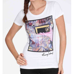 Γυναικείο T-shirt ''Radio'' Λευκό Keny Scharf